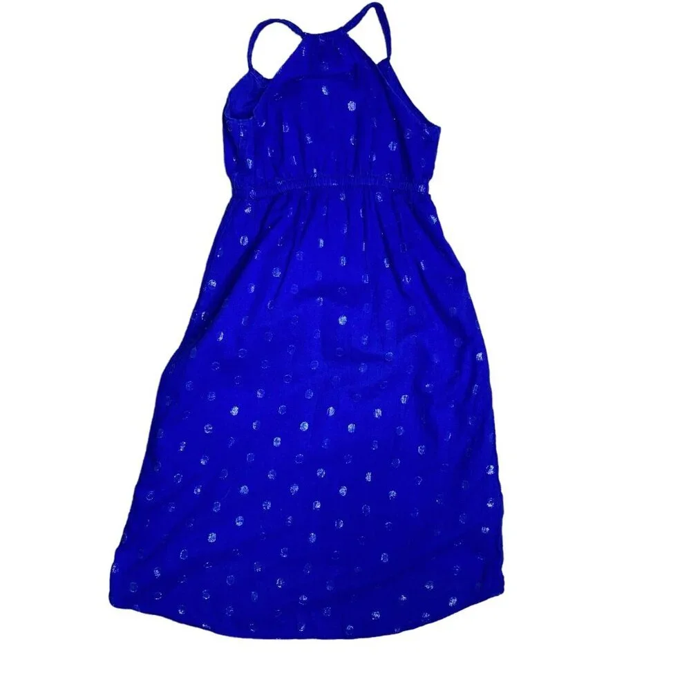 Old Navy Blue Polka Dot Maxi Dress Size Small 6/7